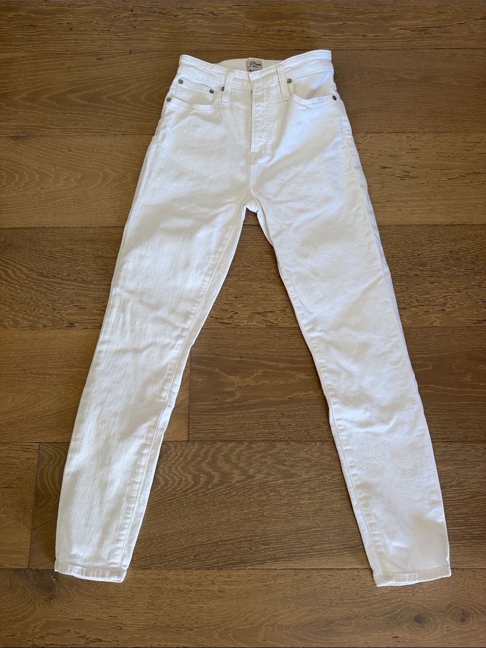 J. Crew White High-Rise Skinny Jeans